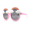 Girls Child Size Rainbow Cloud Round Thick Plastic Sunglasses