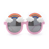 Girls Child Size Rainbow Cloud Round Thick Plastic Sunglasses