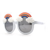 Girls Child Size Rainbow Cloud Round Thick Plastic Sunglasses