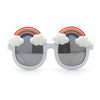 Girls Child Size Rainbow Cloud Round Thick Plastic Sunglasses