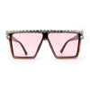 Full Crowned Rhinestone Flat Top Horned Diva Sunglasses