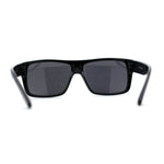 Mens 90s Classic Flat Top All Black Gangster Shade Sunglasses