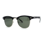 Polarized Hipster Iconic Half Horn Rim Sunglasses