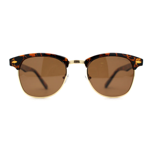 Polarized Hipster Iconic Half Horn Rim Sunglasses