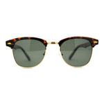 Polarized Hipster Iconic Half Horn Rim Sunglasses