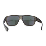 Kush Color Mirror Oversize Rectangular Sport Sunglasses