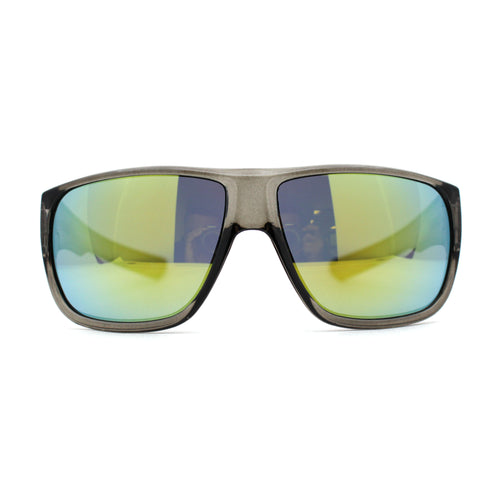 Kush Color Mirror Oversize Rectangular Sport Sunglasses