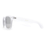 Matte Frost Neon Iconic Hipster Horn Rim Silver Mirror Sunglasses