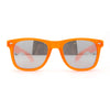 Matte Frost Neon Iconic Hipster Horn Rim Silver Mirror Sunglasses