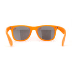 Matte Frost Neon Iconic Hipster Horn Rim Silver Mirror Sunglasses