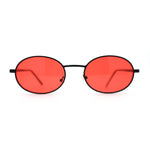 Pimp Pop Color Lens Round Oval Metal Rim Sunglasses