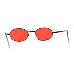 Pimp Pop Color Lens Round Oval Metal Rim Sunglasses