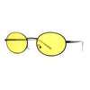 Pimp Pop Color Lens Round Oval Metal Rim Sunglasses