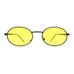 Pimp Pop Color Lens Round Oval Metal Rim Sunglasses