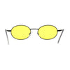 Pimp Pop Color Lens Round Oval Metal Rim Sunglasses