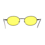 Pimp Pop Color Lens Round Oval Metal Rim Sunglasses