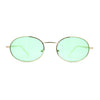 Pimp Pop Color Lens Round Oval Metal Rim Sunglasses