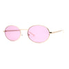 Pimp Pop Color Lens Round Oval Metal Rim Sunglasses