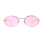 Pimp Pop Color Lens Round Oval Metal Rim Sunglasses