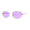 Pimp Pop Color Lens Round Oval Metal Rim Sunglasses