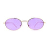 Pimp Pop Color Lens Round Oval Metal Rim Sunglasses