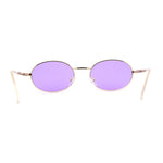 Pimp Pop Color Lens Round Oval Metal Rim Sunglasses