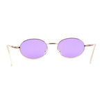 Pimp Pop Color Lens Round Oval Metal Rim Sunglasses