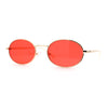 Pimp Pop Color Lens Round Oval Metal Rim Sunglasses