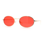 Pimp Pop Color Lens Round Oval Metal Rim Sunglasses