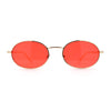 Pimp Pop Color Lens Round Oval Metal Rim Sunglasses