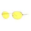 Pimp Pop Color Lens Round Oval Metal Rim Sunglasses