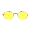 Pimp Pop Color Lens Round Oval Metal Rim Sunglasses