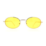 Pimp Pop Color Lens Round Oval Metal Rim Sunglasses