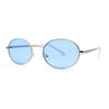 Pimp Pop Color Lens Round Oval Metal Rim Sunglasses