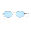 Pimp Pop Color Lens Round Oval Metal Rim Sunglasses