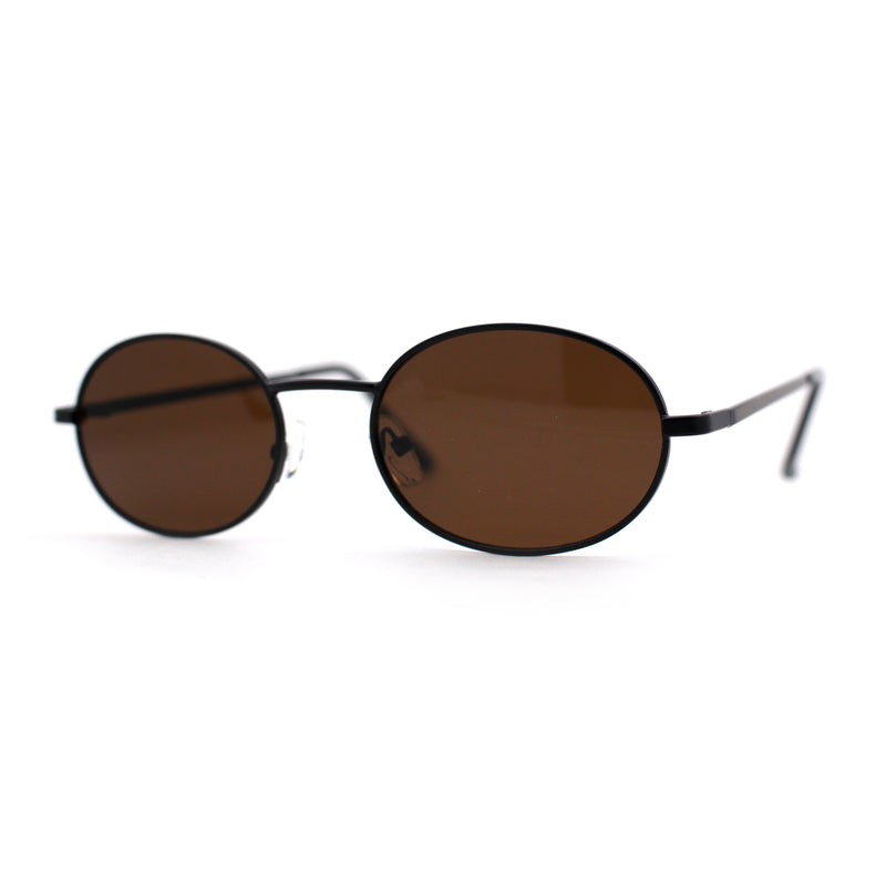 1990s Dad Shade Round Oval Metal Rim Sunglasses