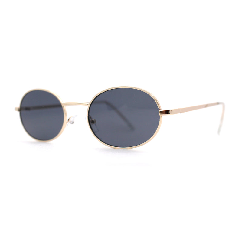 1990s Dad Shade Round Oval Metal Rim Sunglasses