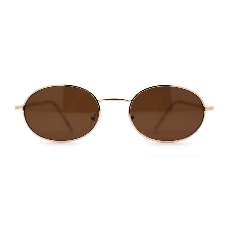 1990s Dad Shade Round Oval Metal Rim Sunglasses