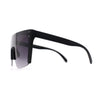 Womens Oversize High Temple Flat Top Shield Diva Sunglasses