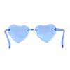 Girls Child Size Beveled Lens Heart Rimless Sunglasses