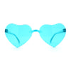 Girls Child Size Beveled Lens Heart Rimless Sunglasses