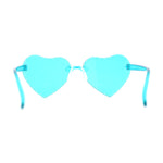 Girls Child Size Beveled Lens Heart Rimless Sunglasses