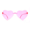 Girls Child Size Beveled Lens Heart Rimless Sunglasses