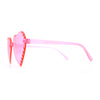 Girls Child Size Beveled Lens Heart Rimless Sunglasses