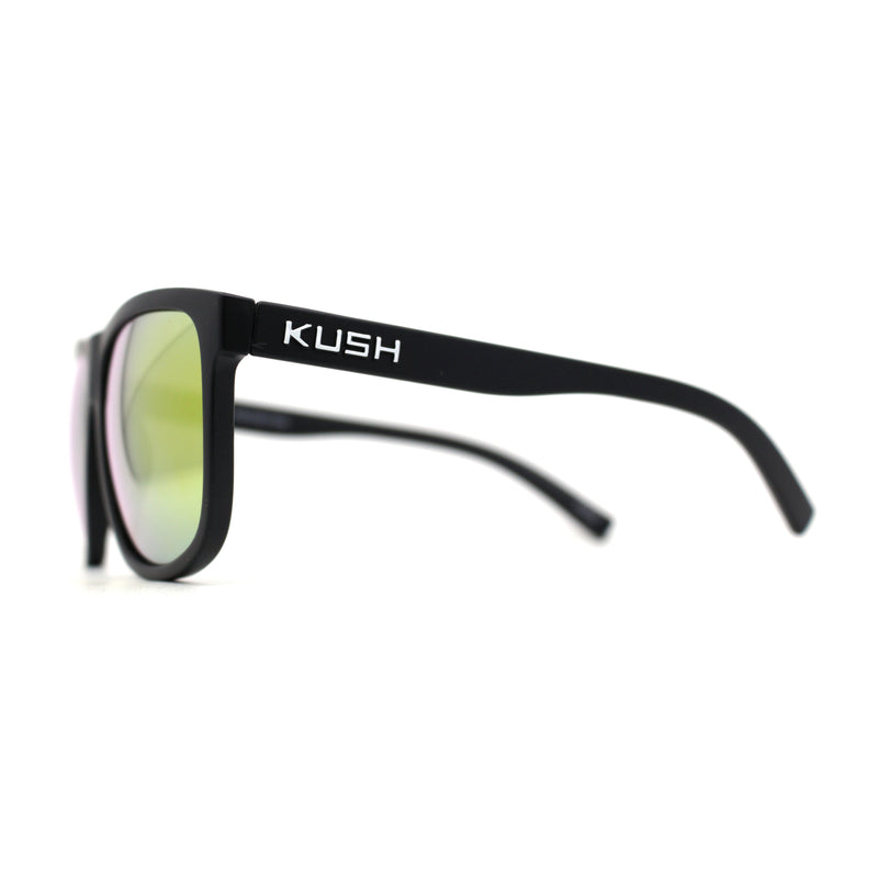 Mens Kush Classic Matte Black Frame Sport Horn Rim Sunglasses