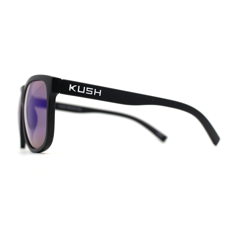 Mens Kush Classic Matte Black Frame Sport Horn Rim Sunglasses