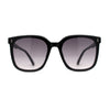 Womens Inset Lens Minimal Hipster Horn Rim Sunglasses