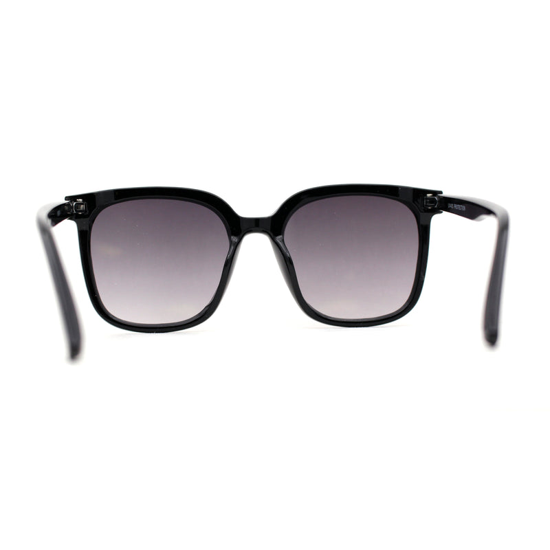 Womens Inset Lens Minimal Hipster Horn Rim Sunglasses