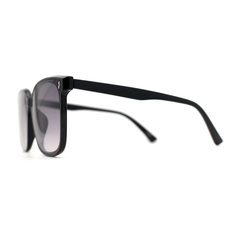 Womens Inset Lens Minimal Hipster Horn Rim Sunglasses