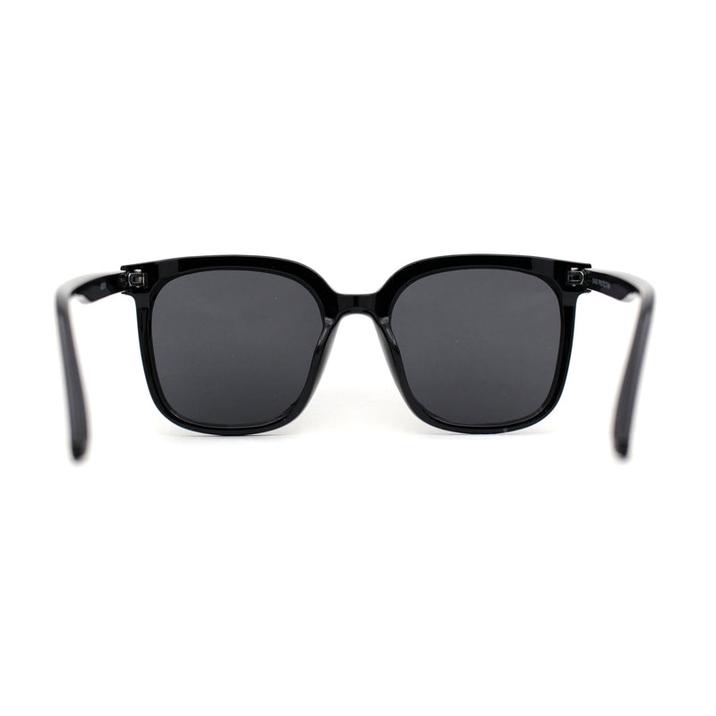 Womens Inset Lens Minimal Hipster Horn Rim Sunglasses